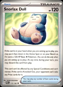 Pokemon - 4X Snorlax Doll #175/182 - SV04: Paradox Rift Uncommon - Image 1
