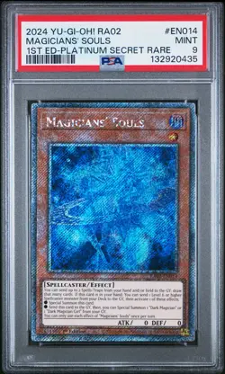 2024 YU-GI-OH! RA02-25TH ANNIVERSARY RARITY COLLECTION II MAGICIANS' SOULS PSA 9 - Image 1