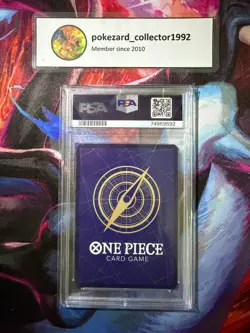 2023 One Piece Japanese OP03 MONKEY D LUFFY Wanted Alt Art PSA 10 - Image 2