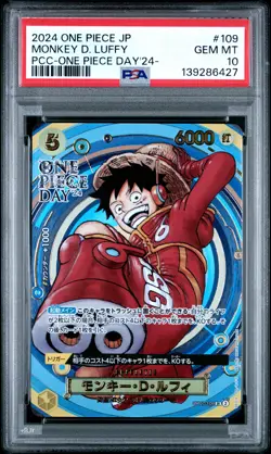 2024 ONE PIECE JPN PREMIUM COLLECTION ONE PIECE DAY'24 MONKEY D. LUFFY PSA 10 - Image 1