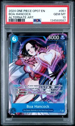 2024 ONE PIECE OP07-500 YEARS IN THE FUTURE ALTERNATE ART BOA HANCOCK PSA 10 - Image 1