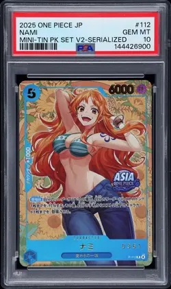 2025 ONE PIECE JAPANESE MINI-TIN PACK SET VOL.2 SERIALIZED #112 NAMI PSA 10 - Image 1
