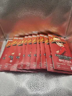 One Piece OP-13 Carrying on His Will Sleeved Booster Pack Lot of 10 - Image 1