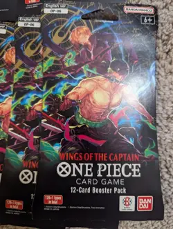 One Piece OP-06 Wings Of The Captain Blister Pack Sleeved Booster LOTS OF 3! - Image 1