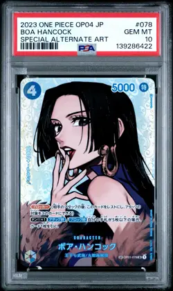 2023 ONE PIECE JPN KINGDOMS OF INTRIGUE SPECIAL ALT ART #078 BOA HANCOCK PSA 10 - Image 1