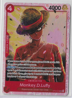 MONKEY.D.LUFFY OP12-015 LEGACY OF THE MASTER FOIL - Image 1