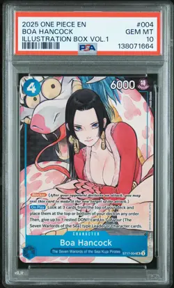 2025 ONE PIECE PROMOS ILLUSTRATION BOX VOL.1 #004 BOA HANCOCK PSA 10 - Image 1