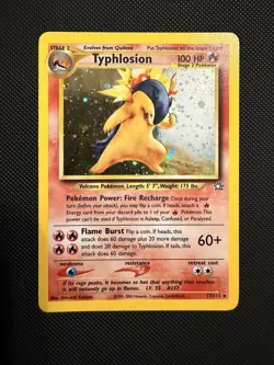 Pokemon Neo Genesis TCG Unlimited Holo Rare Typhlosion Card 17/111 - Image 1