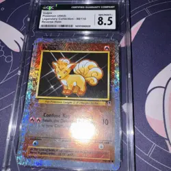 Pokemon Vulpix TCG Reverse Holo Card Legendary Collection #98 CGC 8.5 NM/Mint + - Image 2