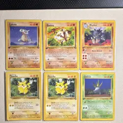Pokemon TCG 1st Edition, Jungle & Fossil Lot - 10 Cards -Cubone, Pikachu - READ - Image 1