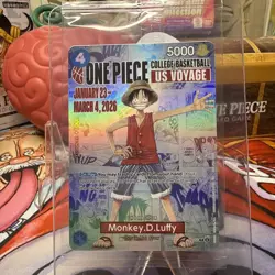 One Piece Monkey D. Luffy US College Basketball Promo Card RUTGERS *SEALED* - Image 1