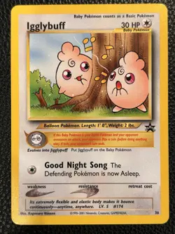 Pokemon Card - Igglybuff - Black Star Promo #36 WotC - Mint - Image 1