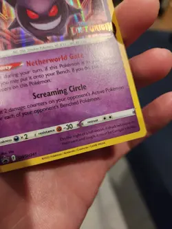 Pokemon TCG Gengar SWSH241 Lost Origin Stamped Prerelease Black Star Promo Card - Image 5