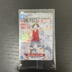 One Piece Monkey.D.Luffy US College Basketball Promo Card Rutgers SGA - Image 1