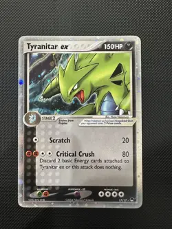 Pokemon TCG Tyranitar EX Cosmos Holo Ultra Rare Card 17/17 Pop Series 1 - Image 1
