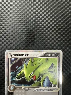 Pokemon TCG Tyranitar EX Cosmos Holo Ultra Rare Card 17/17 Pop Series 1 - Image 3