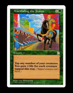 MARSHALING THE TROOPS Portal Three Kingdoms MTG Card Magic P3K English Rare NM+ - Image 1