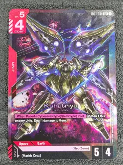 Kshatriya NZ-666 Bandai Gundam Card Game GD01-044 LR Unit Card Marida Cruz - Image 1