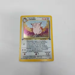 Pokemon TCG Clefable Jungle Holo Card 1/64 Rare 1st Edition DMG - Image 1