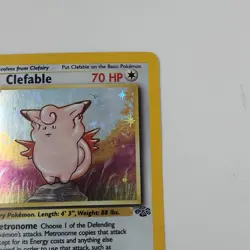 Pokemon TCG Clefable Jungle Holo Card 1/64 Rare 1st Edition DMG - Image 3