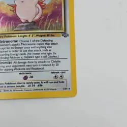 Pokemon TCG Clefable Jungle Holo Card 1/64 Rare 1st Edition DMG - Image 4