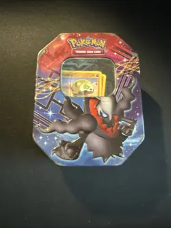100+ Pokemon Card Lot W/ Darkrai Tin, Coins, Dice - Image 1