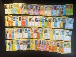100+ Pokemon Card Lot W/ Darkrai Tin, Coins, Dice - Image 3