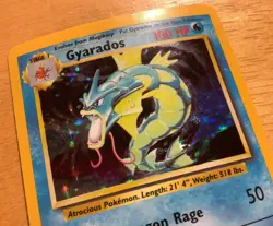 Pokemon Gyarados Holo 6/102 1999 Base Set Rare WOTC Vintage Card (MP) (VG) - Image 2