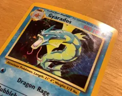 Pokemon Gyarados Holo 6/102 1999 Base Set Rare WOTC Vintage Card (MP) (VG) - Image 3