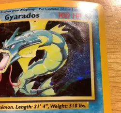 Pokemon Gyarados Holo 6/102 1999 Base Set Rare WOTC Vintage Card (MP) (VG) - Image 4