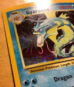 Pokemon Gyarados Holo 6/102 1999 Base Set Rare WOTC Vintage Card (MP) (VG) - Image 5