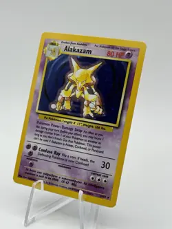 1999 Pokemon TCG Alakazam Base Set Holo Unlimited Rare Card 1/102 LP/MP (A1) - Image 2