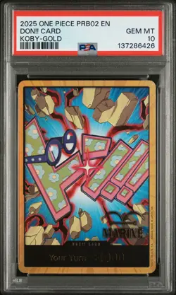 2025 ONE PIECE PEMIUM BOOSTER KOBY-GOLD DON!! CARD PSA 10 - Image 1
