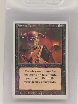 Magic: The Gathering Card - Demonic Tutor - Revised - MTG - English - Image 1