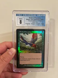 Birds of Paradise 7th Edition Foil - Near Mint - Graded CGC 8 - Image 3