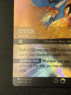 Stitch - Rock Star Lorcana Enchanted Set Champ Championship Foil Enchanted 30/P1 - Image 5