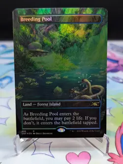 MTG Unfinity- Breeding Pool Borderless Foil #286 NM - Image 1