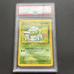 1999 POKEMON GAME #44 BULBASAUR PSA 8 - Image 1