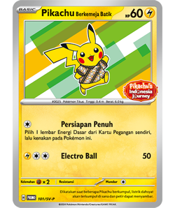 Pikachu Berkemeja Batik Promo - Pokemon Indonesia Journey Exclusive - SEALED - Image 2
