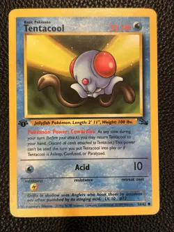 Pokemon 1st Edition Fossil Tentacool 56/62 - Image 1