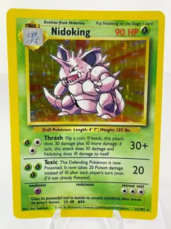 Nidoking 11/102 - Base Set - Holo - Pokemon - LP - Image 1