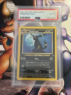 2001 Pokemon ~ Neo Discovery ~ Umbreon-Holo #13 ~ PSA 6 EX-MT - Image 1