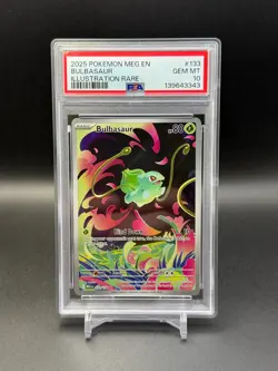 Pokemon Bulbasaur 133/132 Me01: Mega Evolution IR PSA 10 GEM - Image 1
