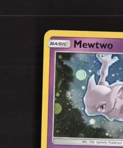 Mewtwo SM77 Sun & Moon Black Star Promo Holo Pokemon Card LP - Image 3