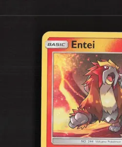 Entei SM219 Cosmic Eclipse Stamped Black Star Promo Holo Pokemon Card NM - Image 3