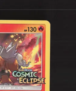 Entei SM219 Cosmic Eclipse Stamped Black Star Promo Holo Pokemon Card NM - Image 4