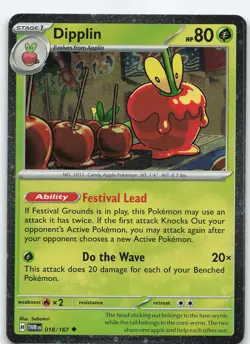 Dipplin - (Cosmo Holo) 018/167 Promo Holo Twilight Masquerade NM Pokemon - Image 1