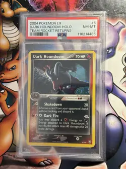2004 Pokemon EX ~ Rocket Returns ~ Dark Houndoom-Holo #5 ~ PSA 8 NM-MT - Image 1