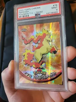 Psa 9 2000 Pokemon Topps Chrome Rapidash Tekno #78 Mint - Image 3