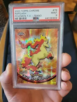 Psa 9 2000 Pokemon Topps Chrome Rapidash Tekno #78 Mint - Image 4